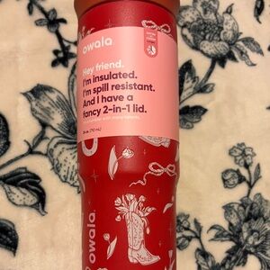 Owala Red Insulated Tumbler with 2-in-1 Lid